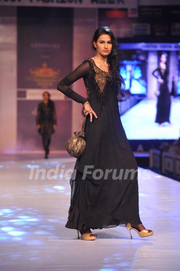 Designer Kavita Bhartia during a fashion show at the Rajasthan Fashion Week