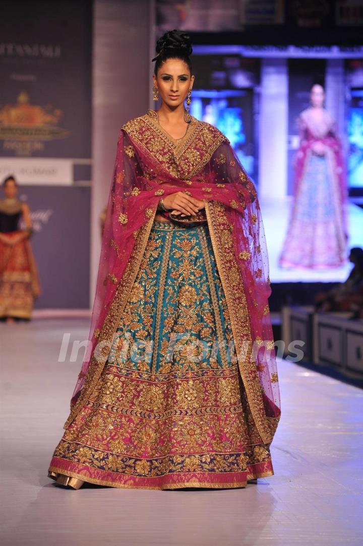 Designer Ritu Kumar during a fashion show at the Rajasthan Fashion Week