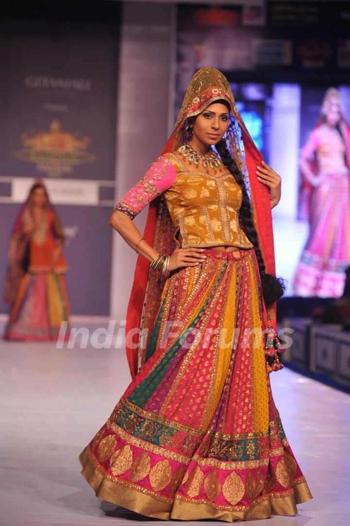 Designer Ritu Kumar during a fashion show at the Rajasthan Fashion Week