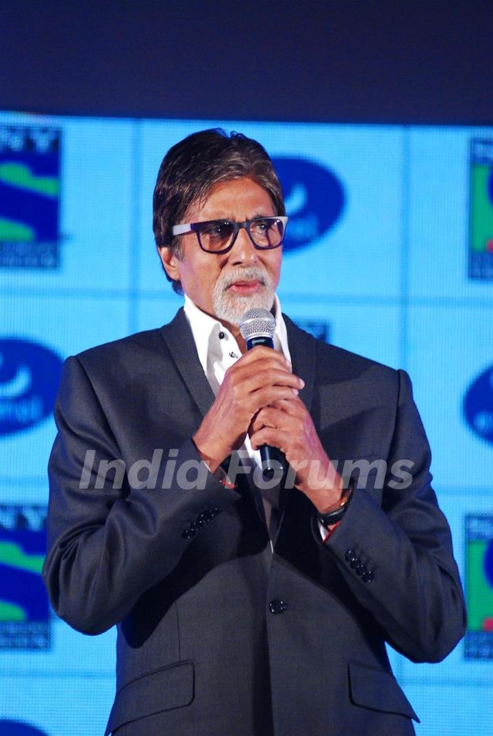 Amitabh Bachchan attended the press conference for announcement of the 'fiction show'