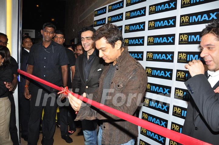 Aamir Khan launching Kotak IMAX PVR Phoenix with Ajay & Sanjeev Bijli