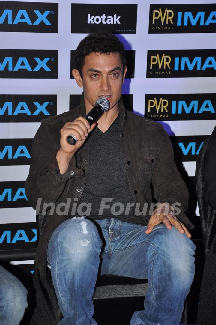 Aamir Khan launching Kotak IMAX PVR Phoenix with Ajay & Sanjeev Bijli