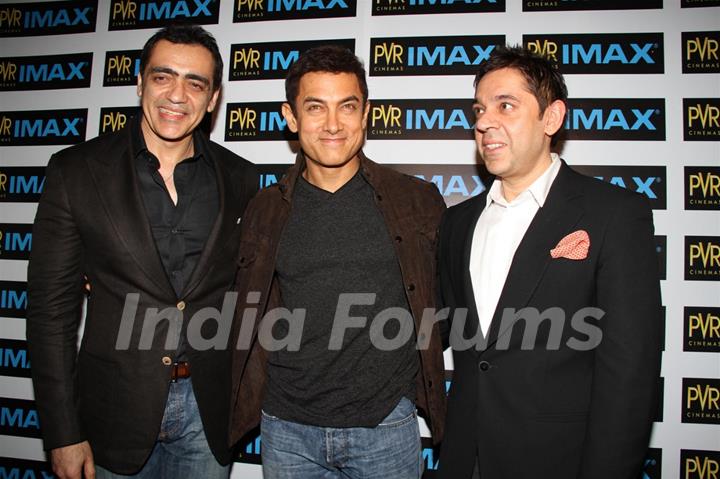 Aamir Khan launching Kotak IMAX PVR Phoenix with Ajay & Sanjeev Bijli