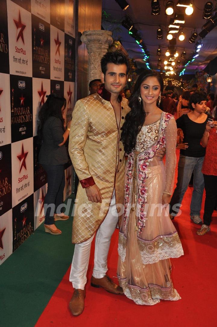 Karan Tacker and Krystle Dsouza at Star Parivaar Awards 2013