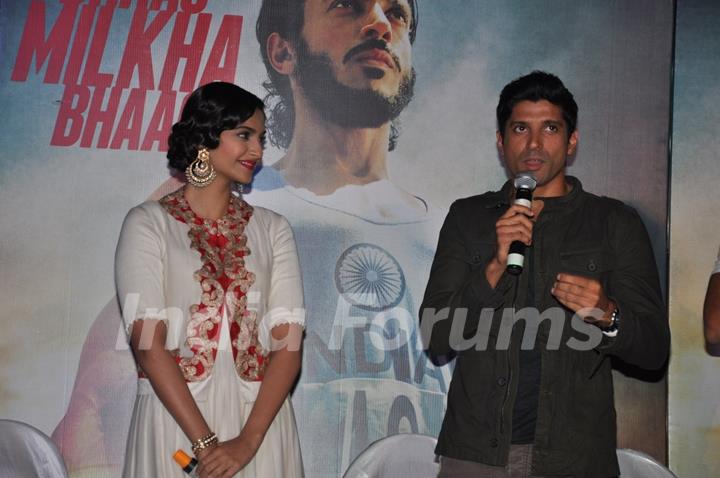 Bhaag Milkha Bhaag Music Launch at PVR ECX in Andheri, Mumbai