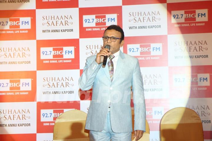 Launch of Annu Kapoor's new show Suhaana Safar for BIG FM 92.7 at Hotel Sun N Sand in Juhu, Mumbai