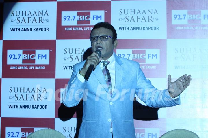 Launch of Annu Kapoor's new show Suhaana Safar for BIG FM 92.7 at Hotel Sun N Sand in Juhu, Mumbai