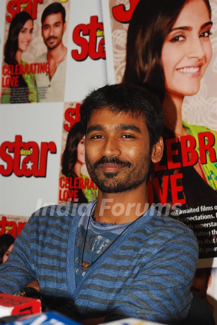 Dhanush at the launch of Magna Star Week's latest issue