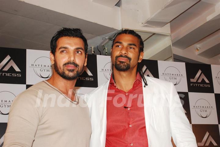 John Abraham announces fitness franchise with David Haye