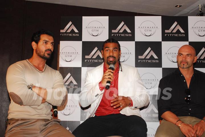 John Abraham announces fitness franchise with David Haye