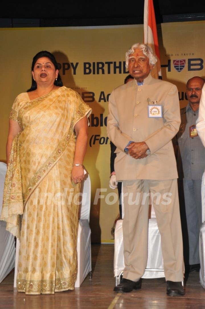 Dr APJ Abdul Kalam at Golden Jubilee Celebrations of HVB Academy with the principal Dr CP