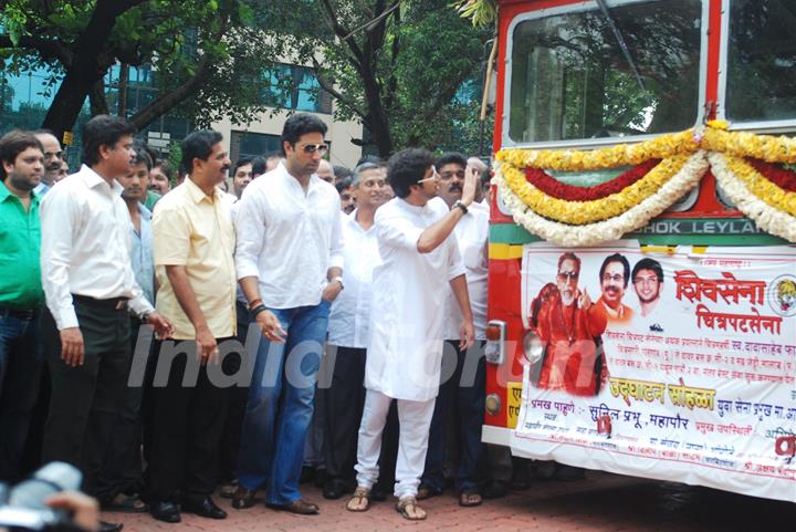 Abhishek Bachchan at Flag off ceremony of BEST’s new special busses