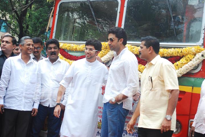 Abhishek Bachchan at Flag off ceremony of BEST’s new special busses