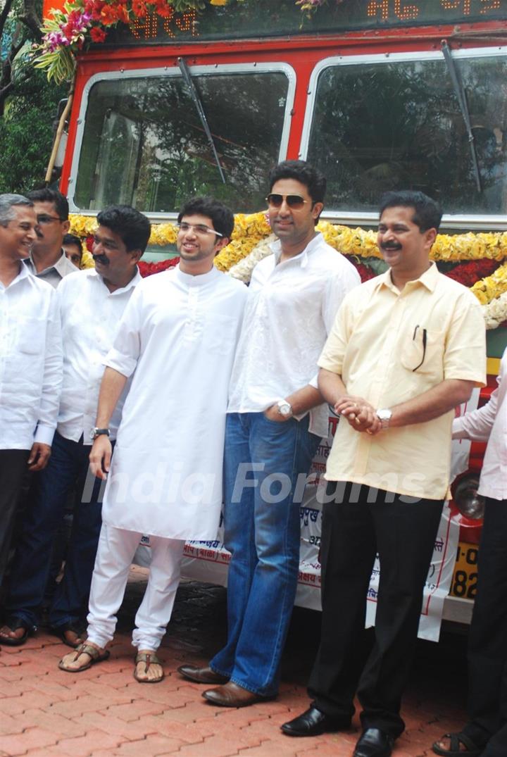 Abhishek Bachchan at Flag off ceremony of BEST’s new special busses