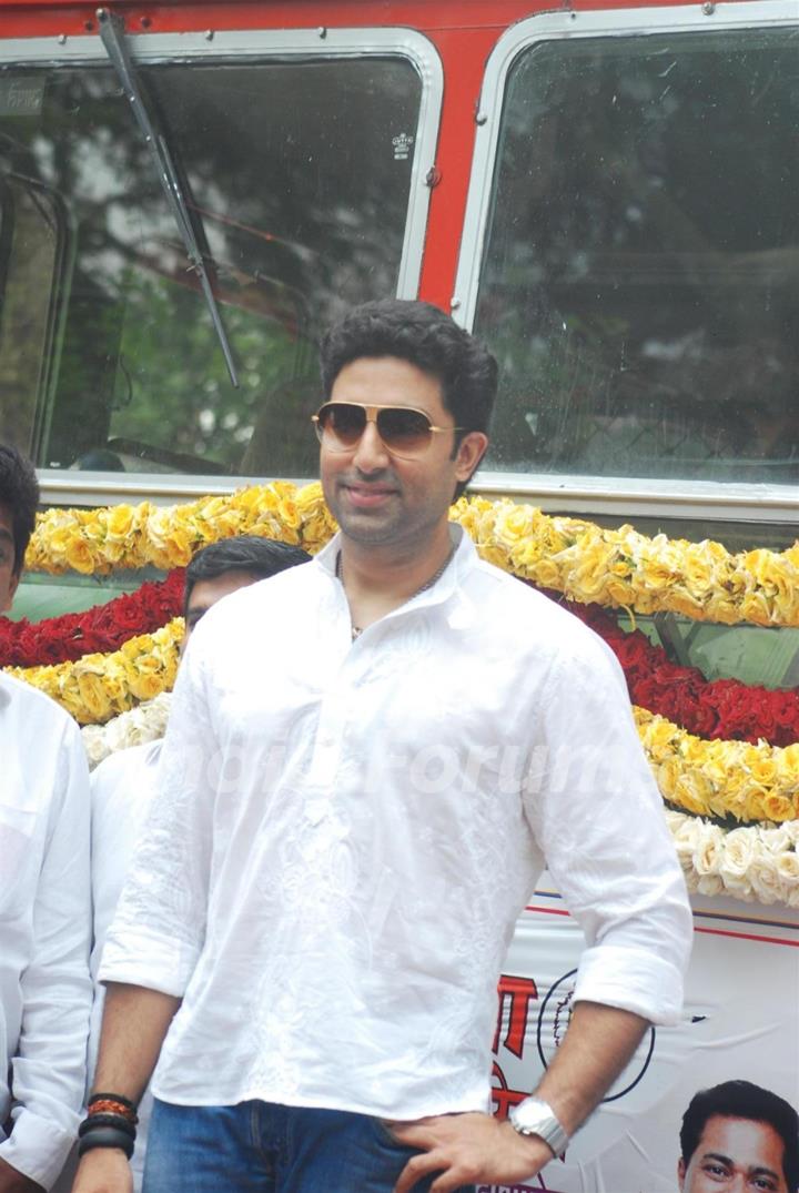 Abhishek Bachchan at Flag off ceremony of BEST’s new special busses