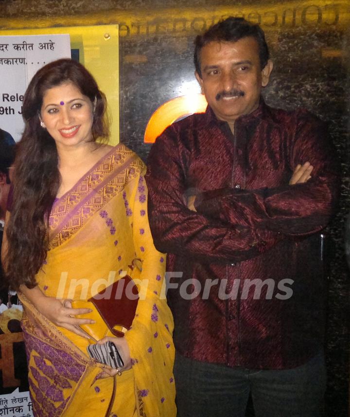 Deepali Syed and Jayant Gilatar at Premier of film Rannbhoomi