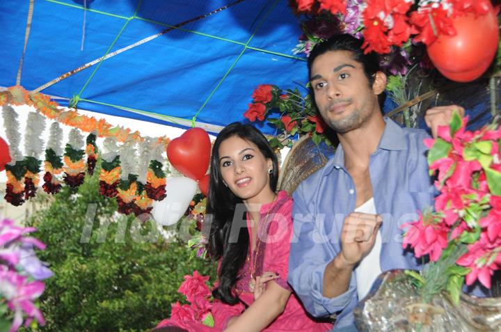 Prateik Babbar and Amyra Dastur promoting their upcoming film Issaq