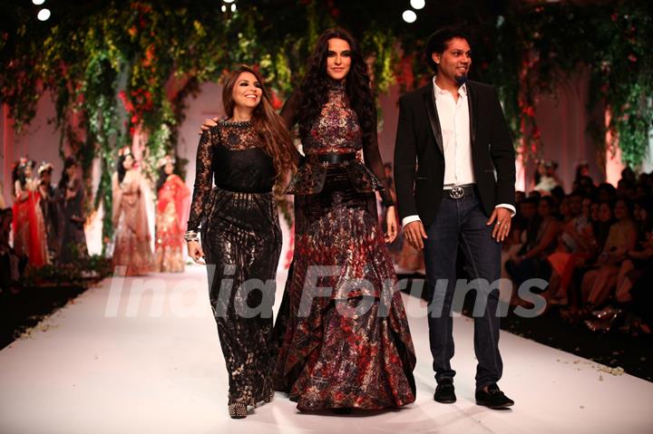 Neha Dhupia for the Aamby Valley India Bridal Fashion Week 2013