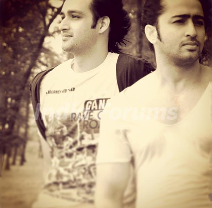 Shaheer Sheikh and co-actor Saurabh Jain