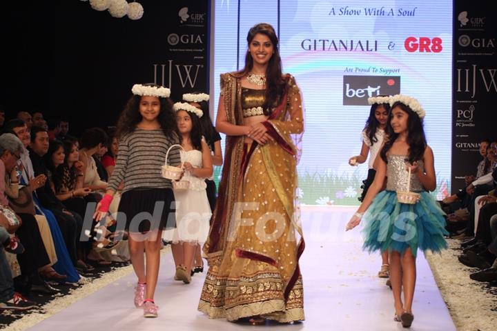 TV Celebs walk the ramp for Gitanjali Gems at IIJW 2013