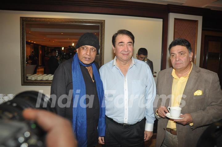 Mithun Chakravarty, Randhir Kapoor and Rishi Kapoor at the Unveiling of the Statue of Rajesh Khanna