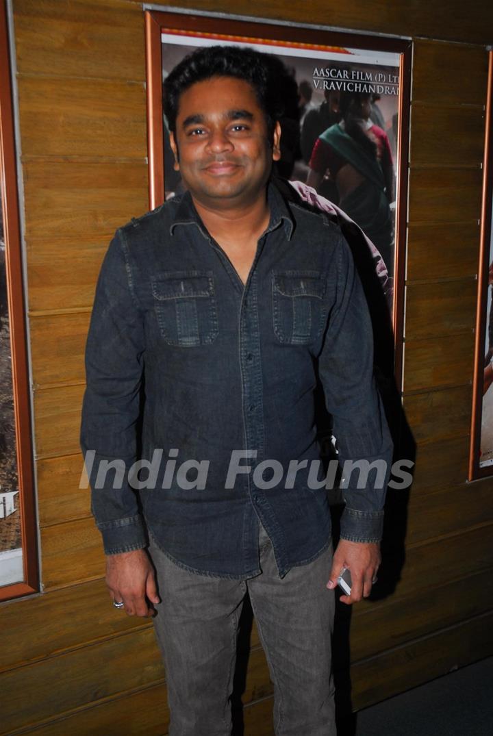 A R Rahman was at the Special screening of Tamil film Maryan in Mumbai