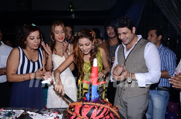 Sara Khan and Pratyusha Banerjee at her Birthday Party