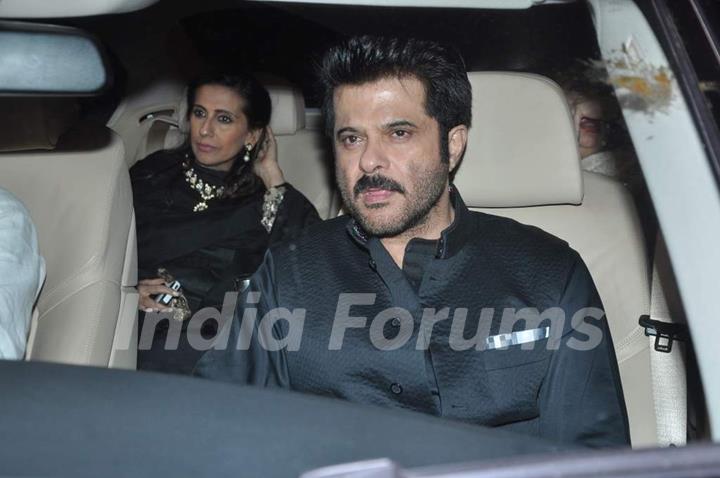 Bollywood actor Anil Kapoor arrives at Shahrukh Khan's Grand Eid Party at actor's residence Mannat