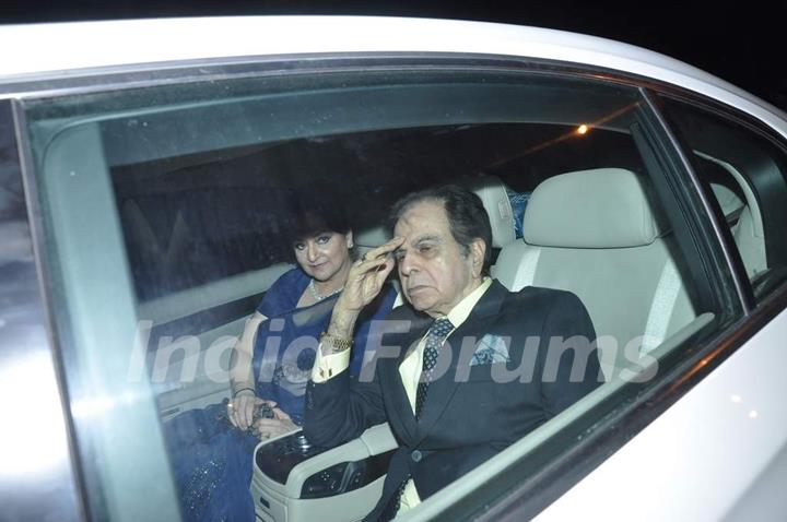 Dilip Kumar with wife Saira Banu arrives at Shahrukh Khan's Grand Eid Party at Mannat