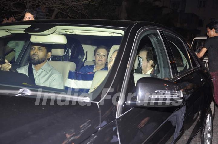 Dilip Kumar with wife Saira Banu arrives at Shahrukh Khan's Grand Eid Party at Mannat