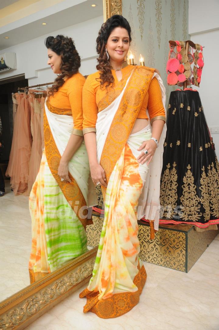 Nagma in Amy Billimoria's a special saree for Independence Day