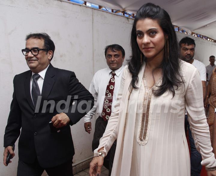 Kajol arrives for the inauguration of a child Care Unit at a hospital