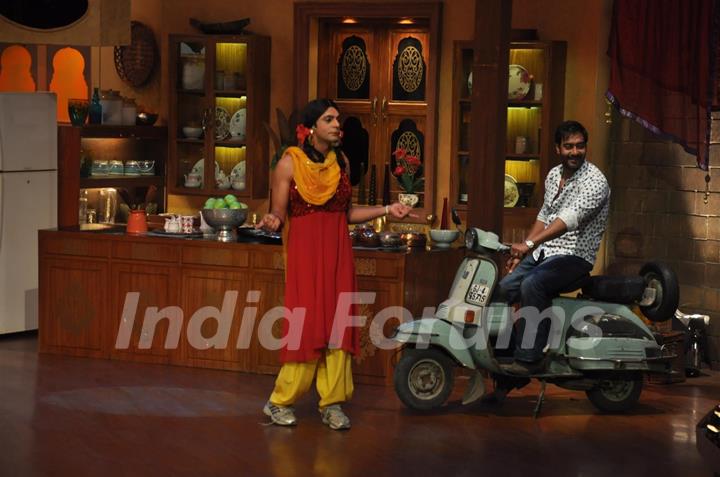 Ajay Devgn at Satyagraha's  Promotion on Comedy Nights with Kapil