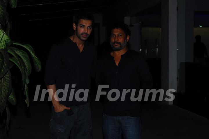 Producer-Director duo of the Film Madras Cafe at the screening