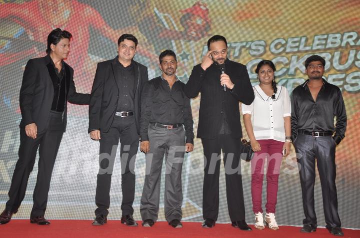 Shahrukh Khan, Rohit Shetty at Chennai Express success party