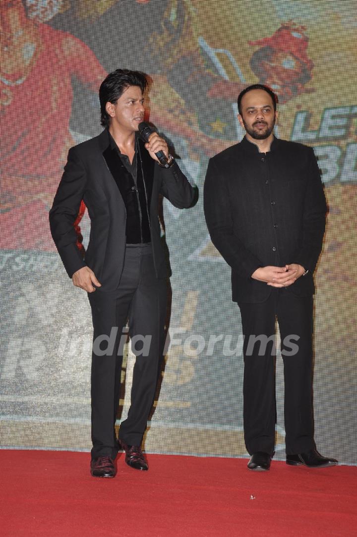 Shahrukh Khan, Rohit Shetty at Chennai Express success party