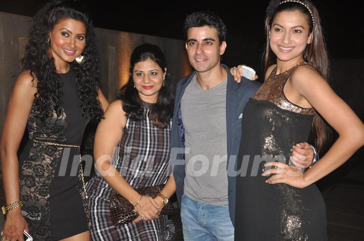 Gautam With Nigaar and Gauhar Khan at his birthday bash