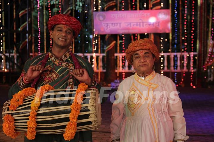 Tanmay Vekaria and Ghanshyam Nayak celebrating Janamastmi in Taarak Mehta Ka Ooltah Chashmah