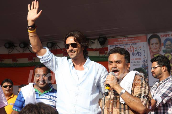 Arjun Rampal was at the Dahi Handi celebrations