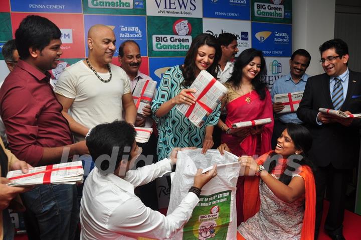 Kajal Aggarwal  proudly launches BIG GREEN GANESHA 2013