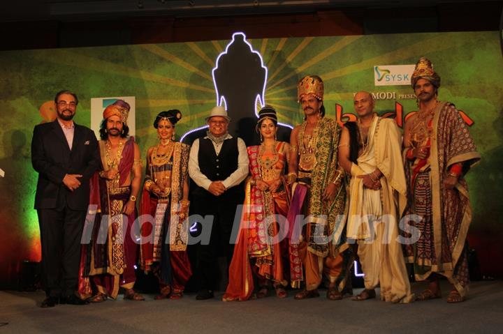 Dr. BK Modi with the cast of his newly launched - Buddha