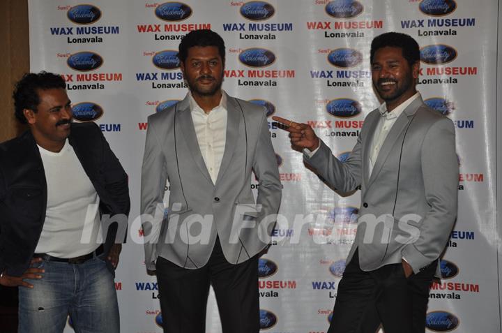 Prabhu Deva unveils his wax statue at Sunil's Celebrity Wax Museum