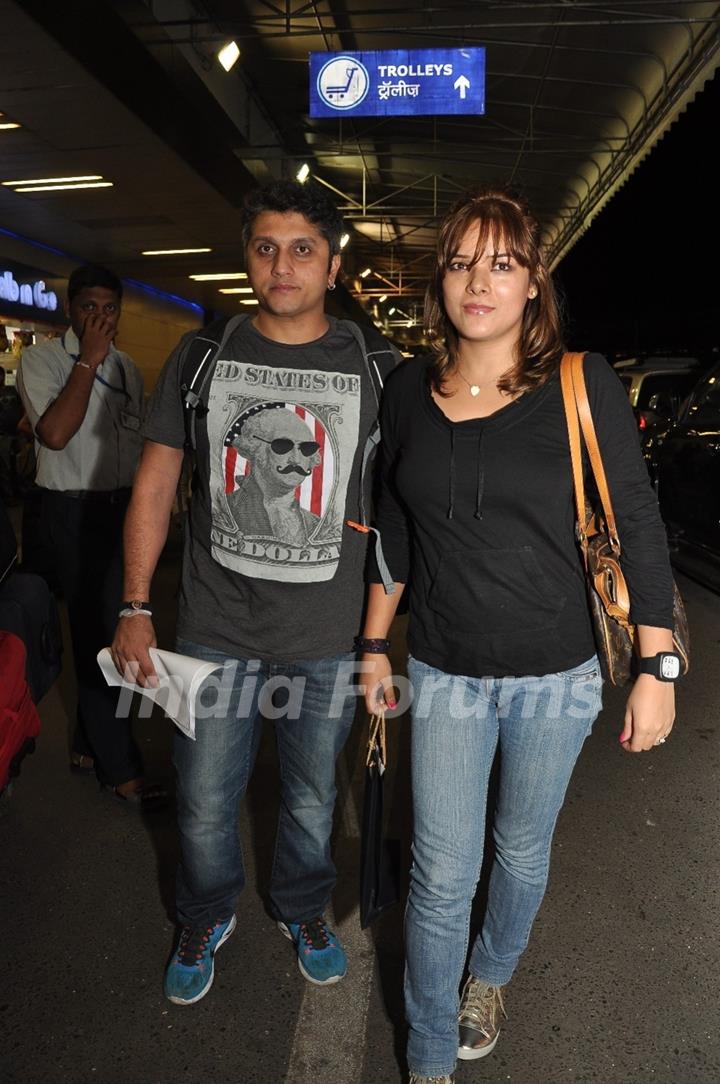 Mohit Suri and Udita Goswami were at Mumbai Airport leaving for SAIFTA