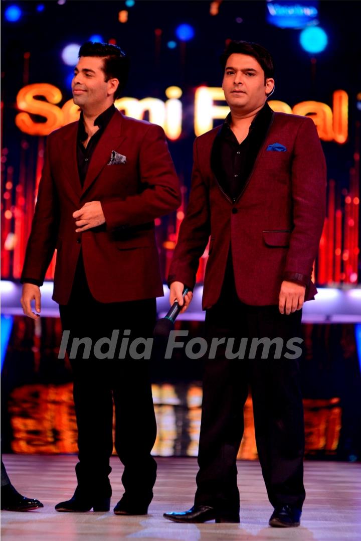 A sheer coincidence, Karan Johar and Kapil Sharma wear similar coats on Jhalak Dikhla Jaa