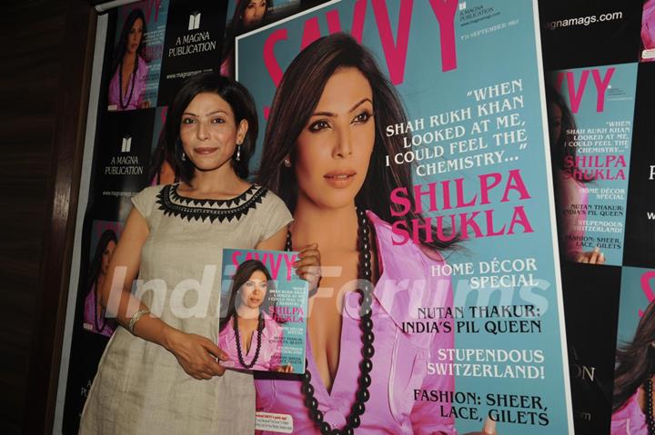 Shilpa Shukla unveils the cover page of SAVVY Magazine