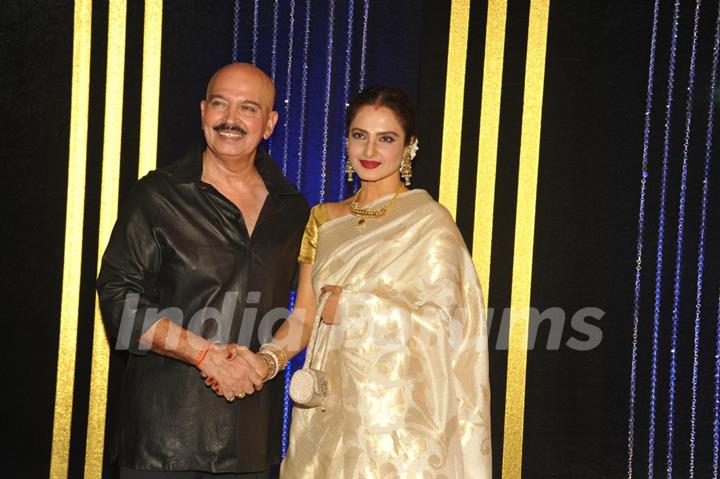 Rekha at Rakesh Roshan's 64th birthday bash