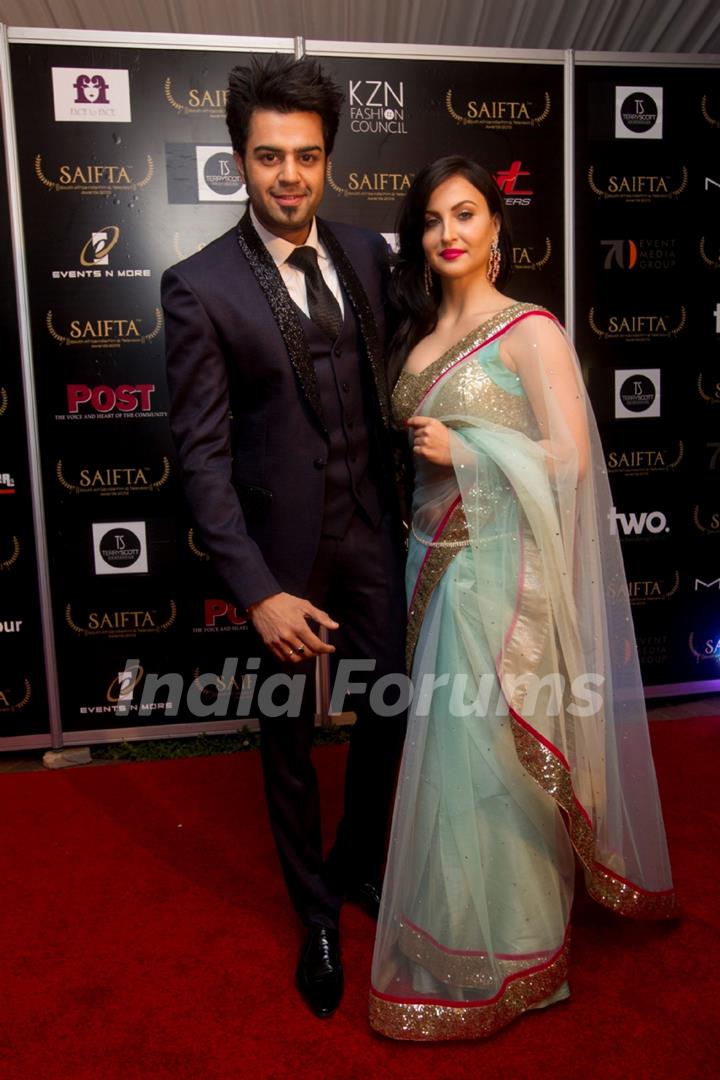 Manish Paul and Elli Avram at the red carpet od SAIFTA