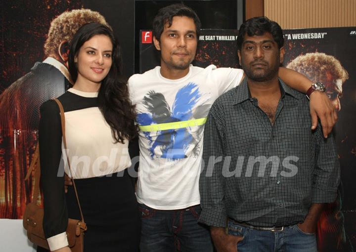 Elena Kazan, Randeep Hooda and Ahisor Soloman at the Press meet for the movie John Day