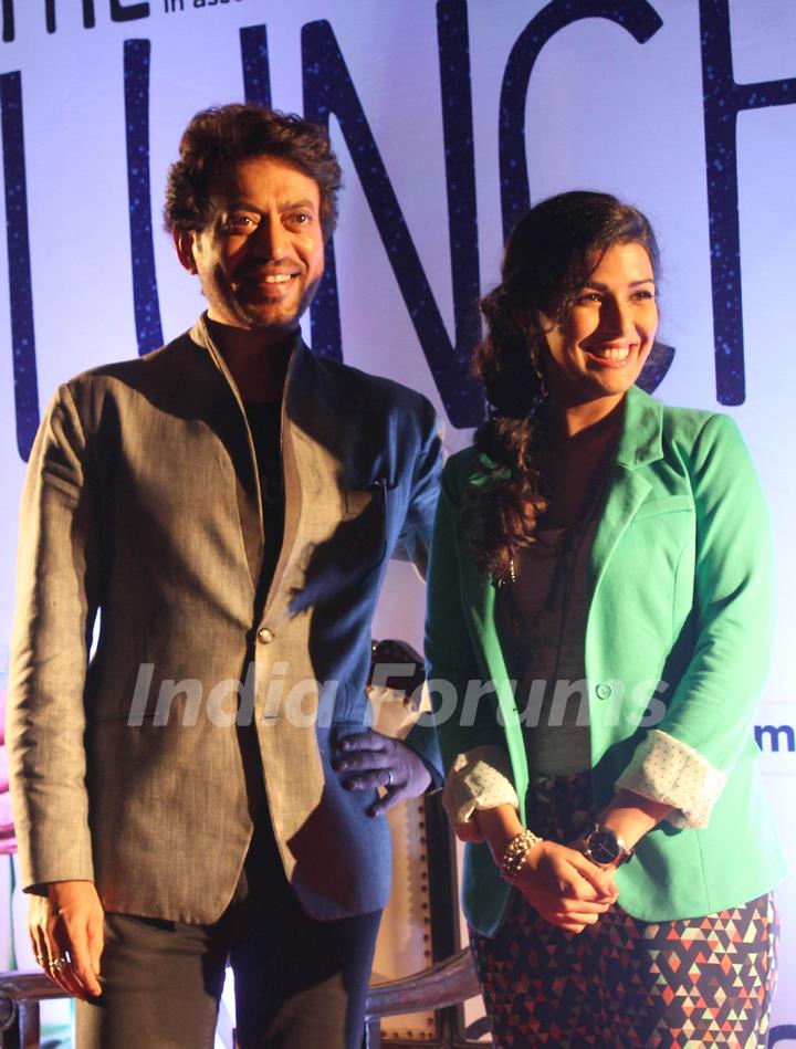 Irrfan Khan and Nimrat Kaur at the Lunchbox press meet