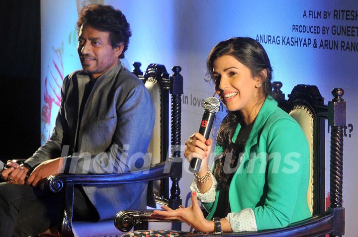 Irrfan khan and Nimrat Kaur address the  press conference